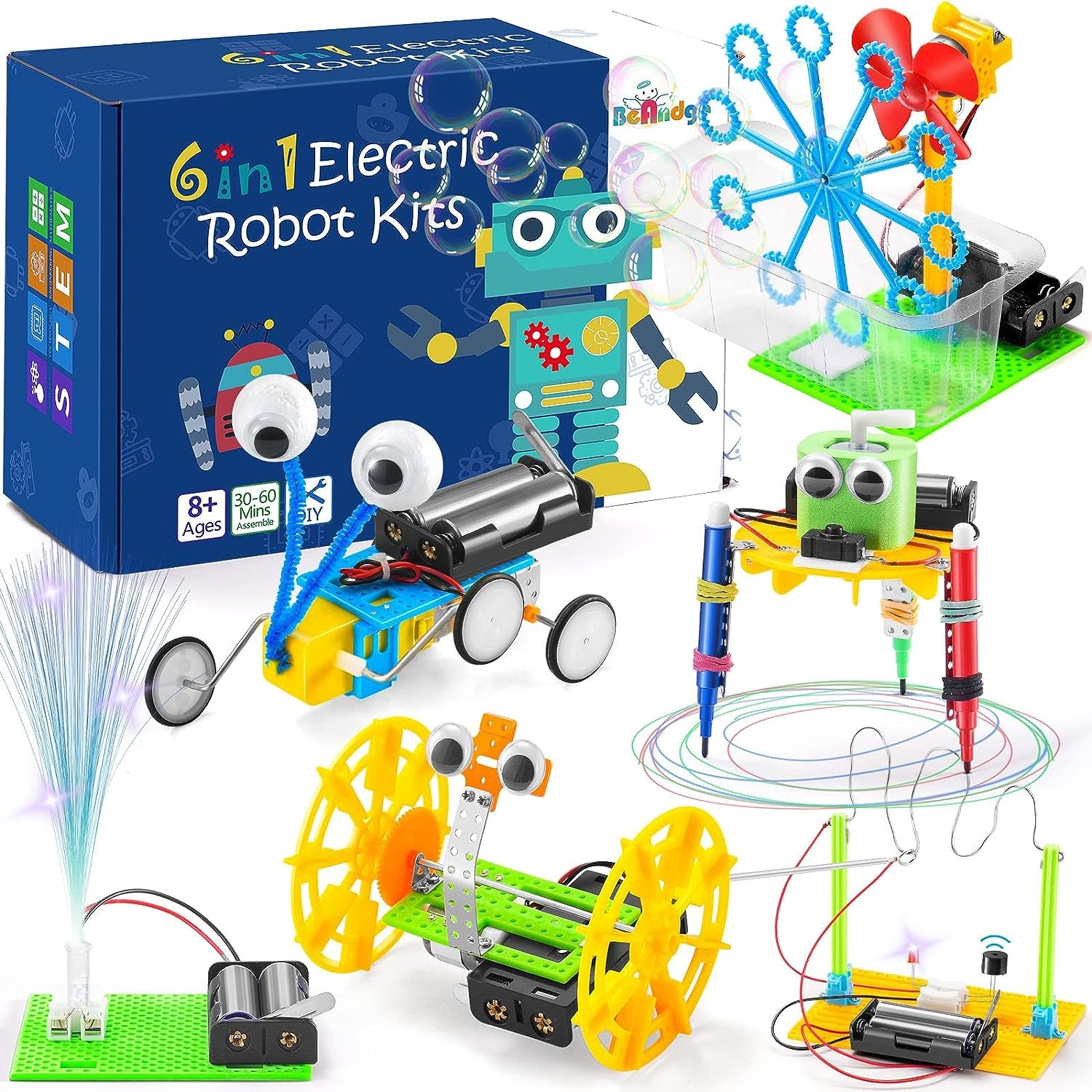 Kit de robótica de 6 juegos de proyectos de experimentos científicos electrónicos para niños.