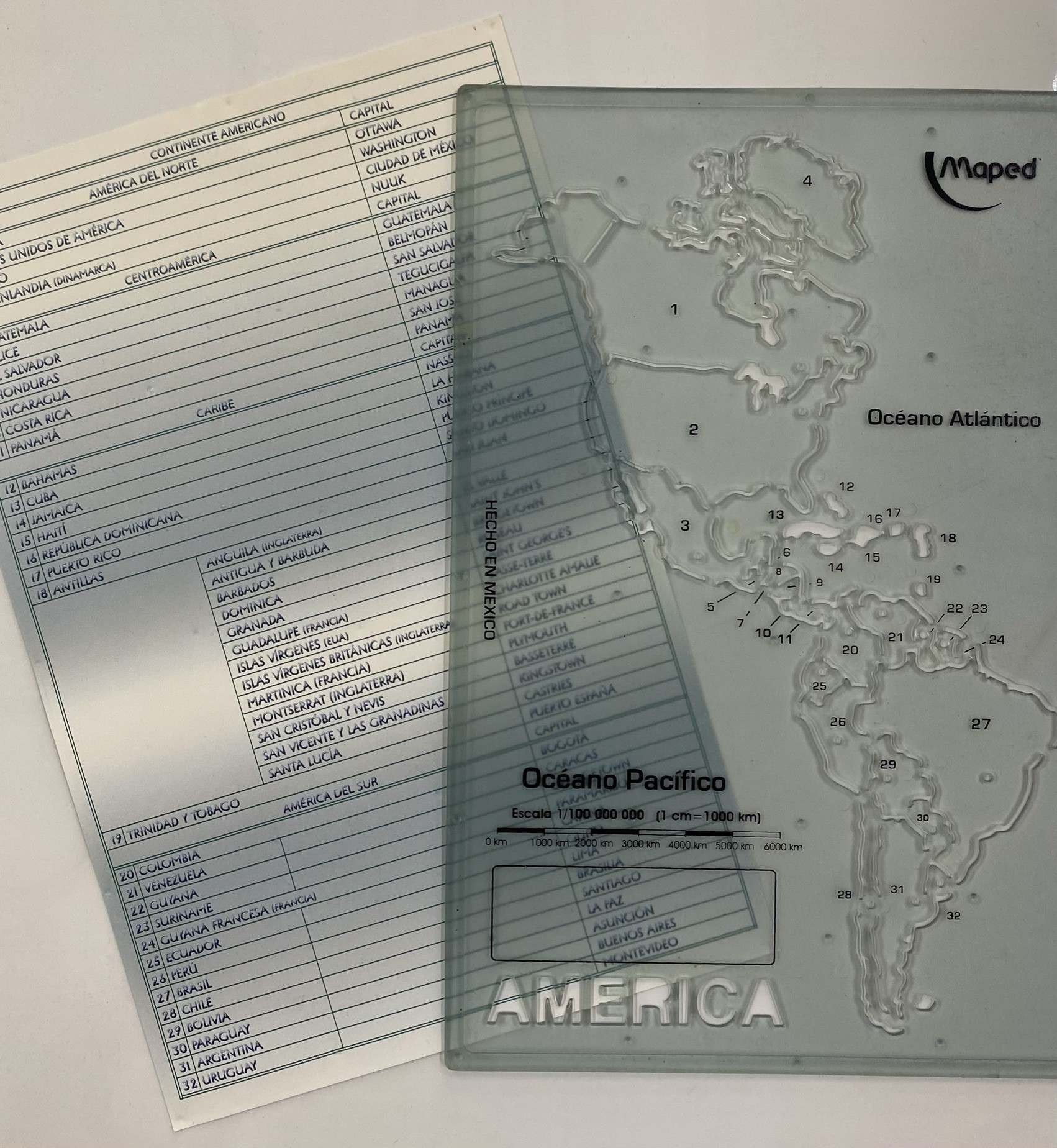 Plantilla Continente Americano