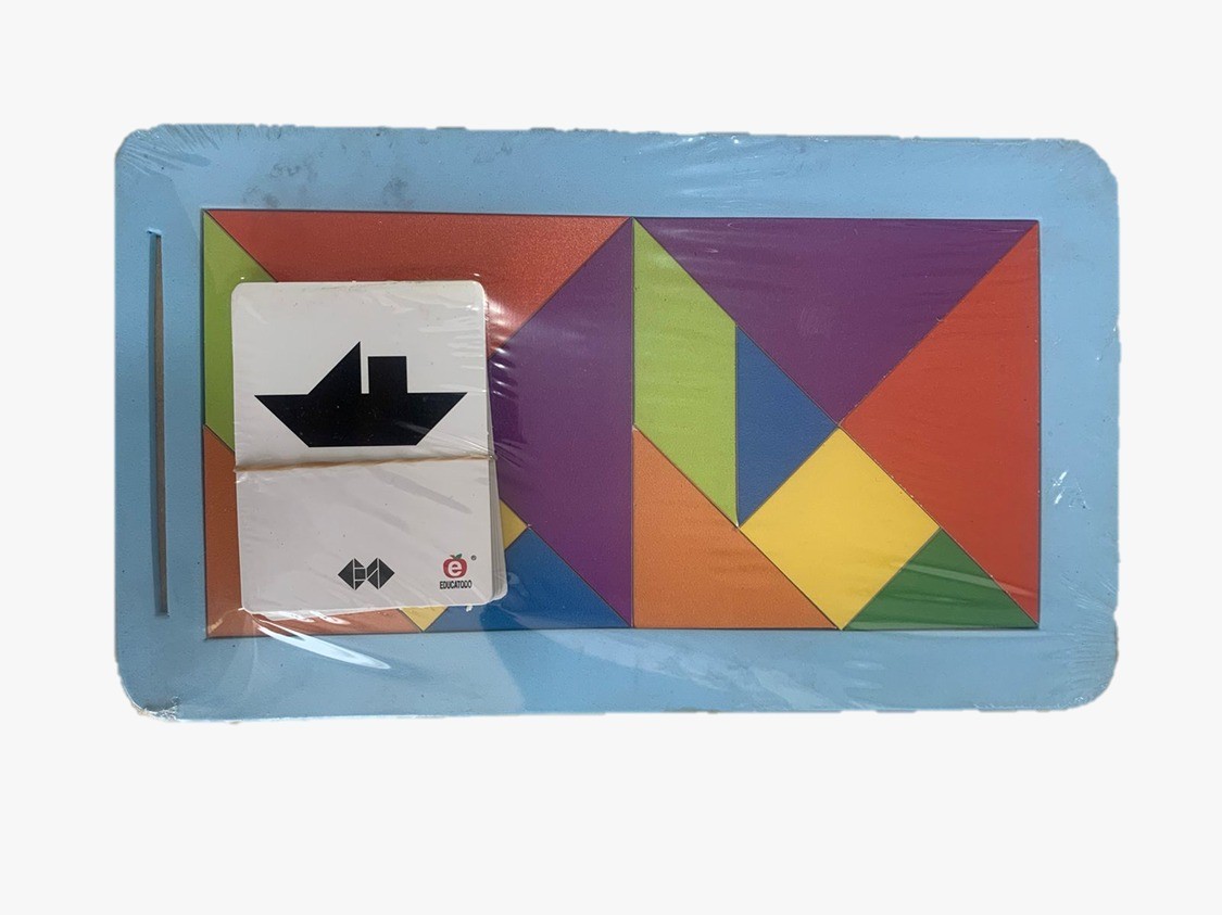 BASE CON 2 TANGRAM Y TARJETAS CON IMAGENES DESCONTINUADO