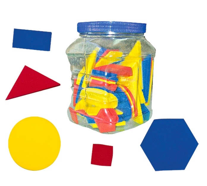 BLOQUES LOGICOS DE FOMY ESP. 6 Y 3 MM 60 PZAS.