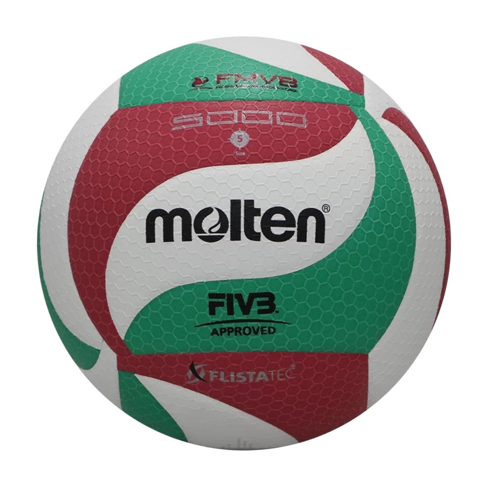 BALÓN VÓLEIBOL MOLTEN V5M5000-FLISTATEC TRICOLOR PIEL SINTÉTICA LAMINADO TRICOLOR/VERDE/BLANCO/ROJO MODELO 2023
