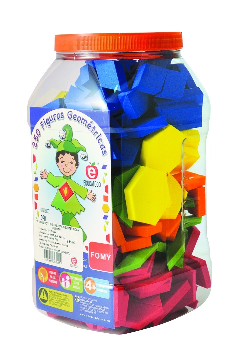 BOTE C/250 FIG. GEOMETRICAS EN FOMY ESP. 8 MM