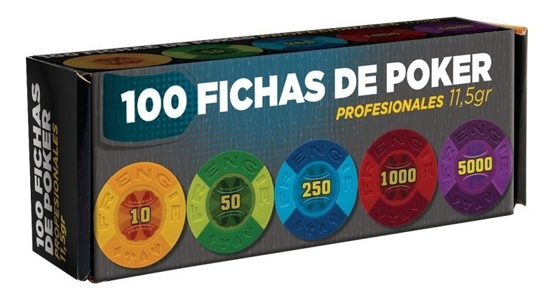 100 FICHAS FRENGIE PROFESIONALES, CAJA CARTÓN