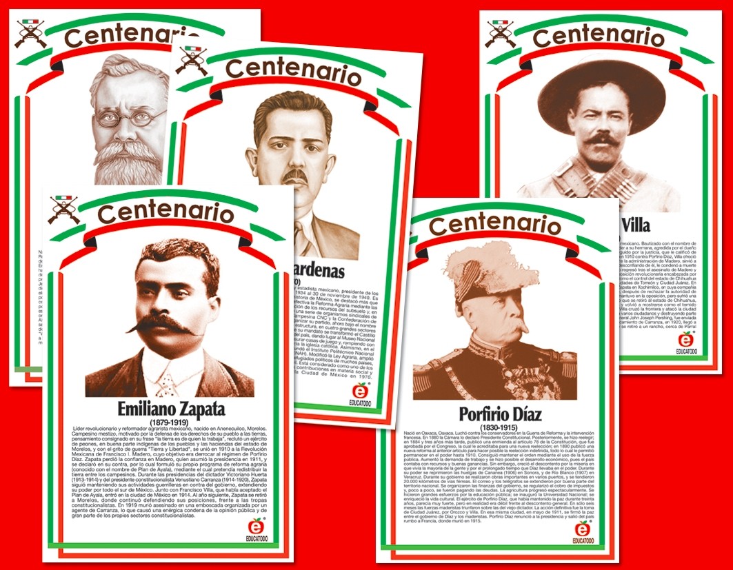 PERSONAJES REVOLUCION CON 9 PIEZAS 30 X 20 CM