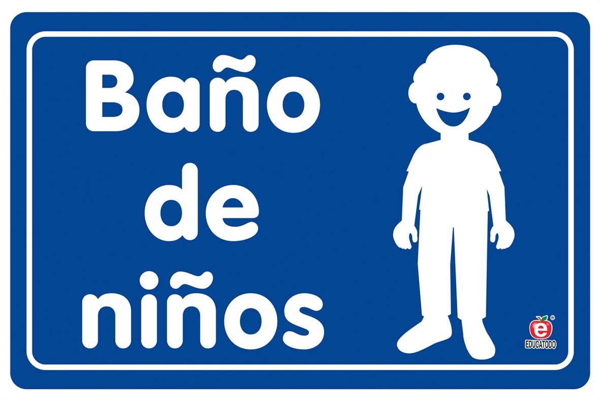 SEÑAL BAÑO NIÑOS 30 X 20 CM APROX. CAL.20