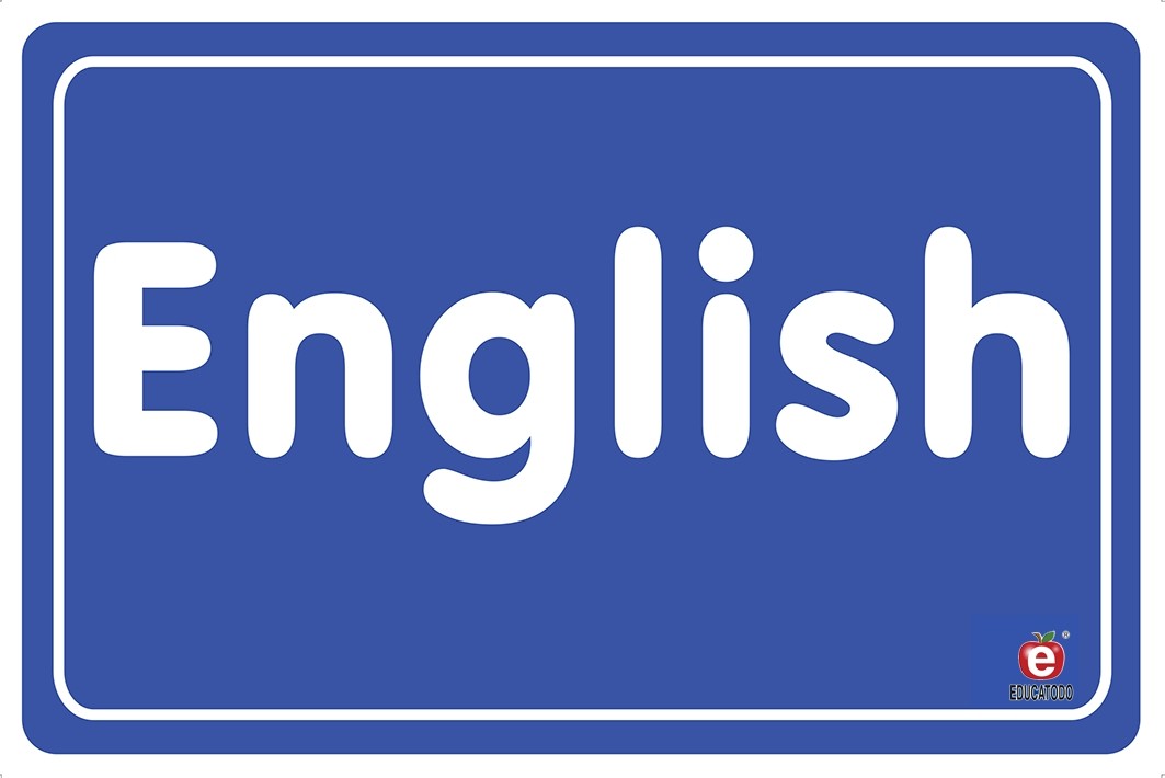 SEÑAL ENGLISH 30 X 20 CM APROX. CAL.20