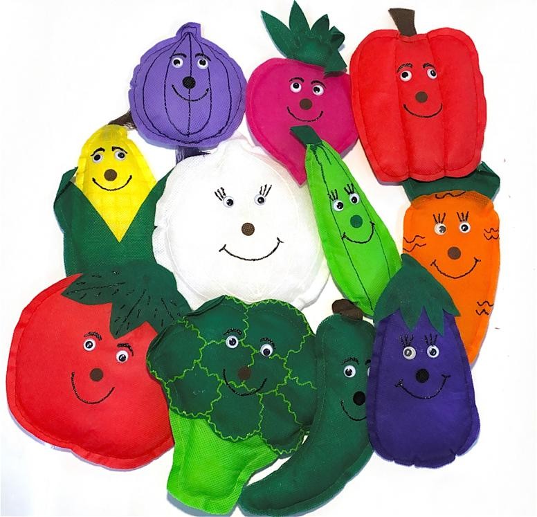 CARIVERDURAS DE TELA CON 11 PIEZAS EN BOLSA DE VINIL