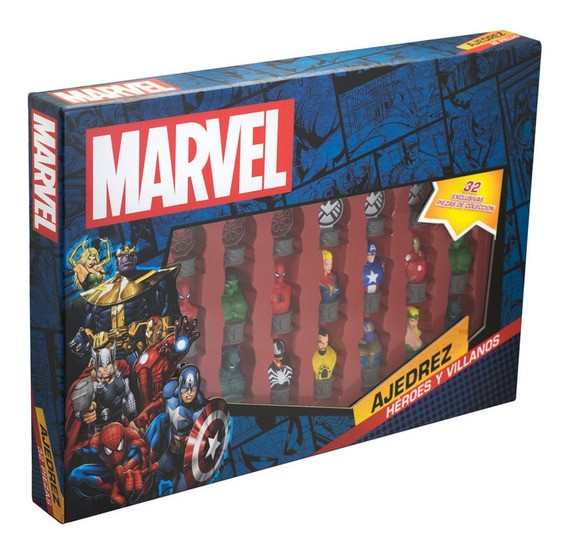 AJEDREZ MARVEL, CAJA CARTON
