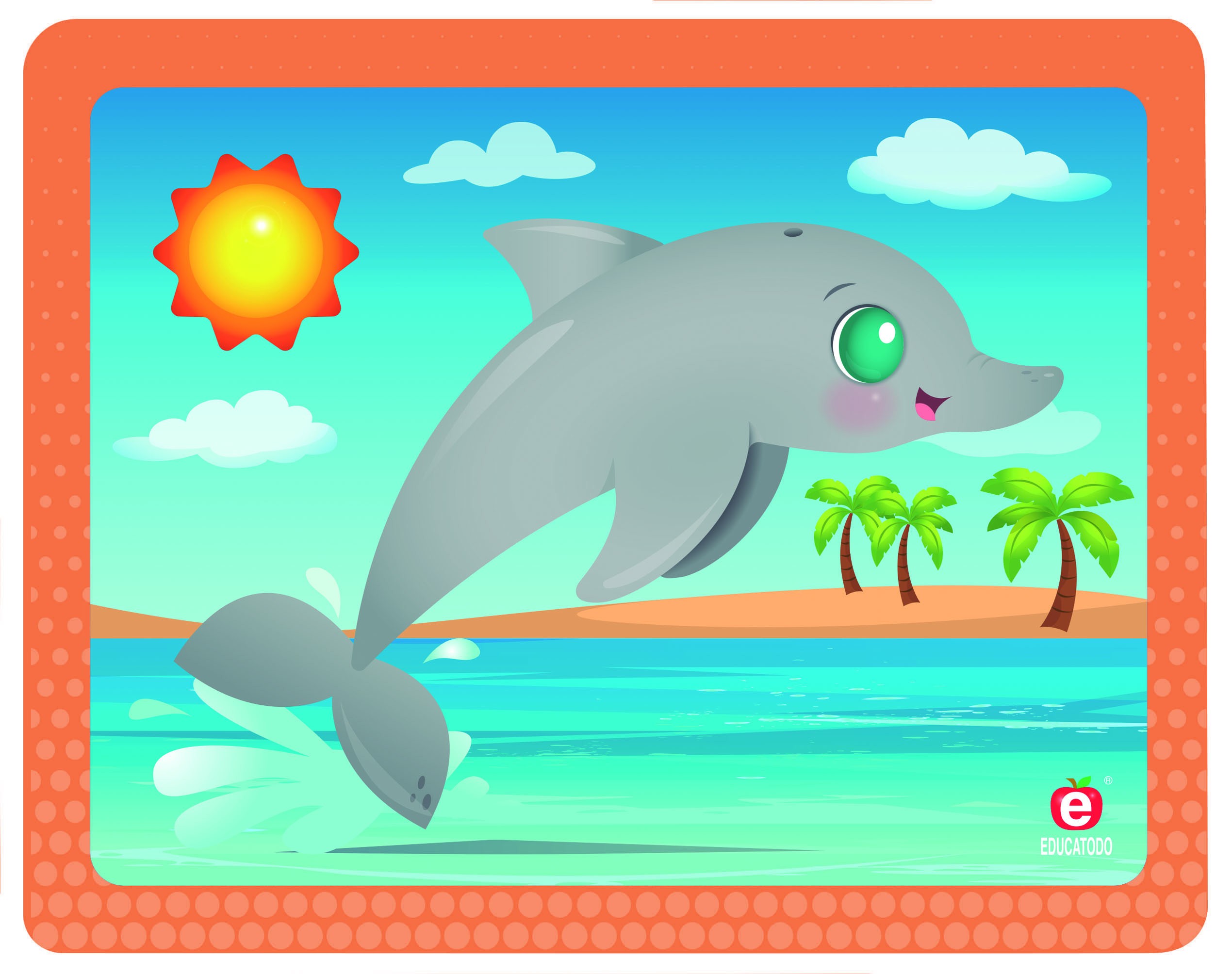 ROMPECABEZAS EL DELFIN C/M CH. 21.5 X 17 CM