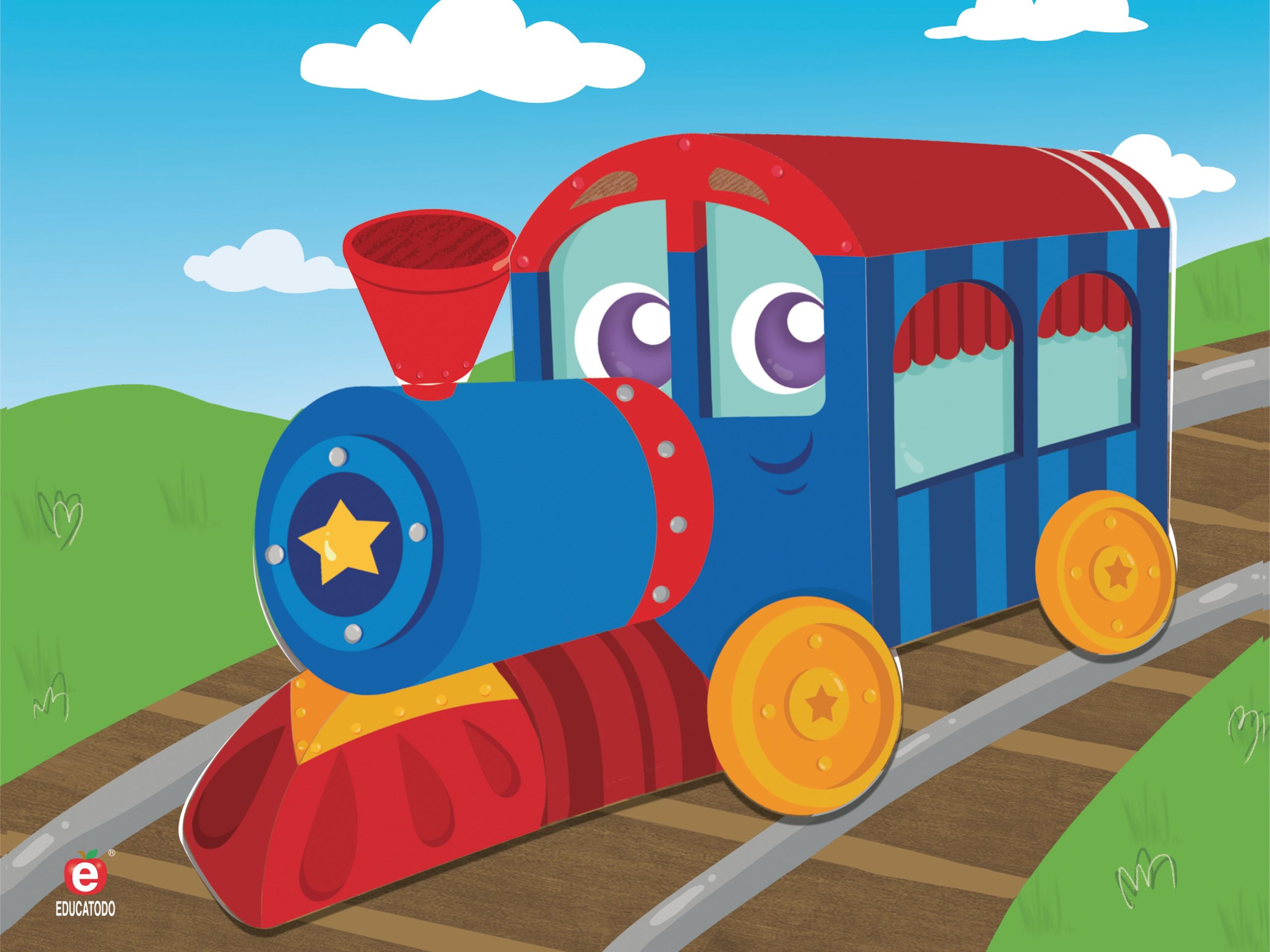 ROMPECABEZAS EL TREN 28 X 21 CM