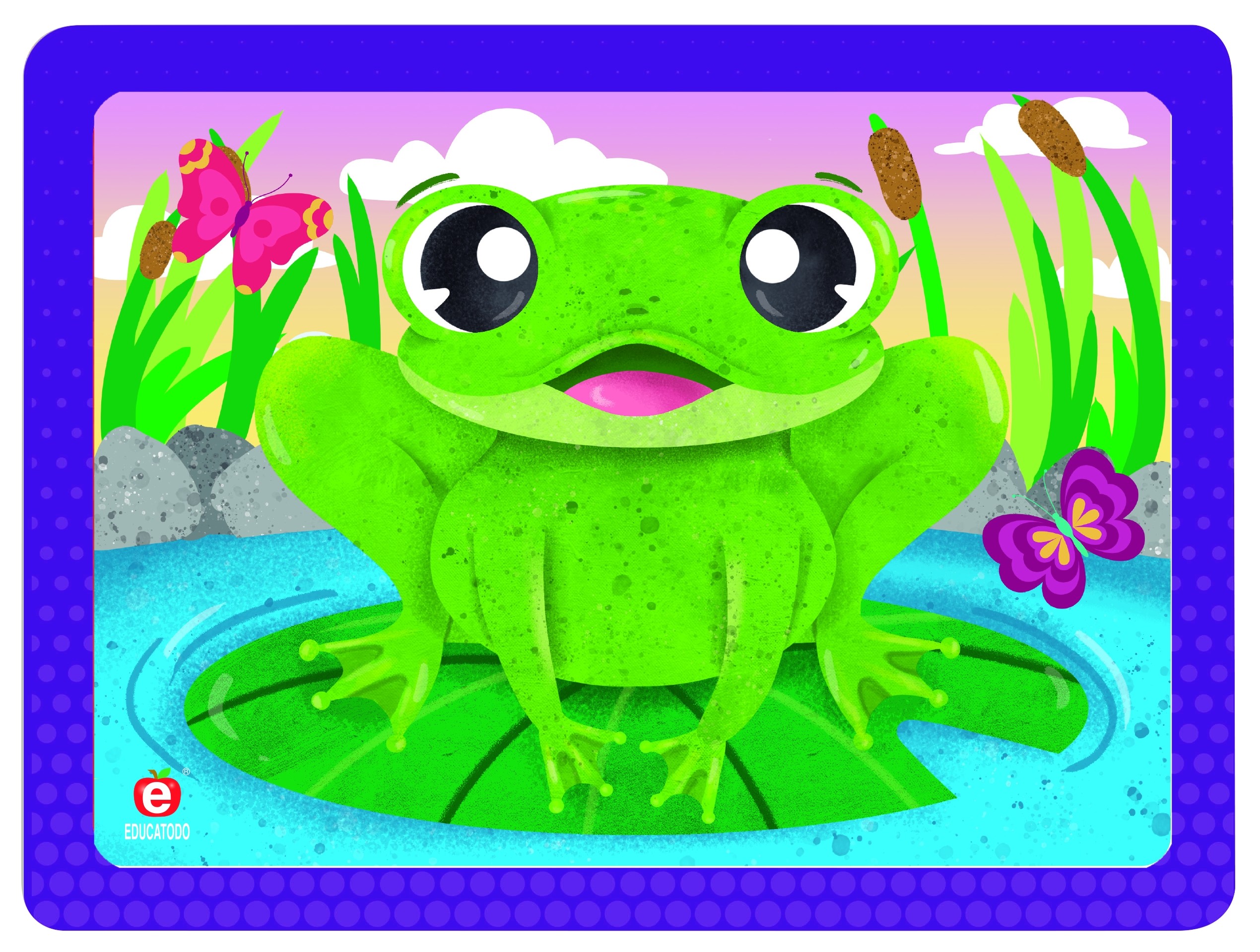 ROMPECABEZAS LA RANA C/M GDE. 28 X 21 CM