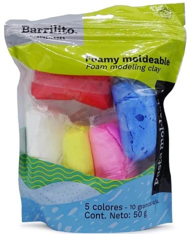 FOAMY MOLDEABLE BARRILITO 8698FMMX SURTIDO C/5 COL.