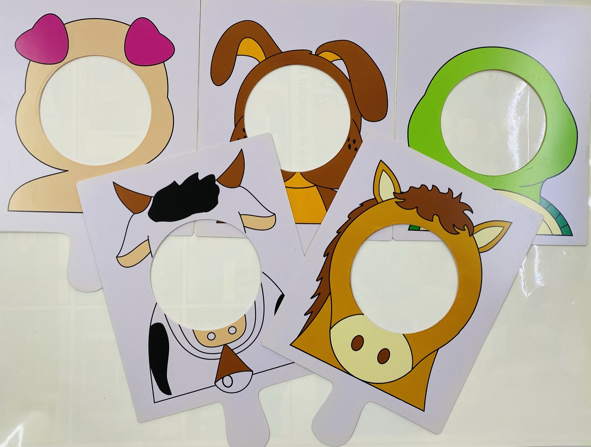 CARETAS DE ANIMALES GRANJA SILUETAS