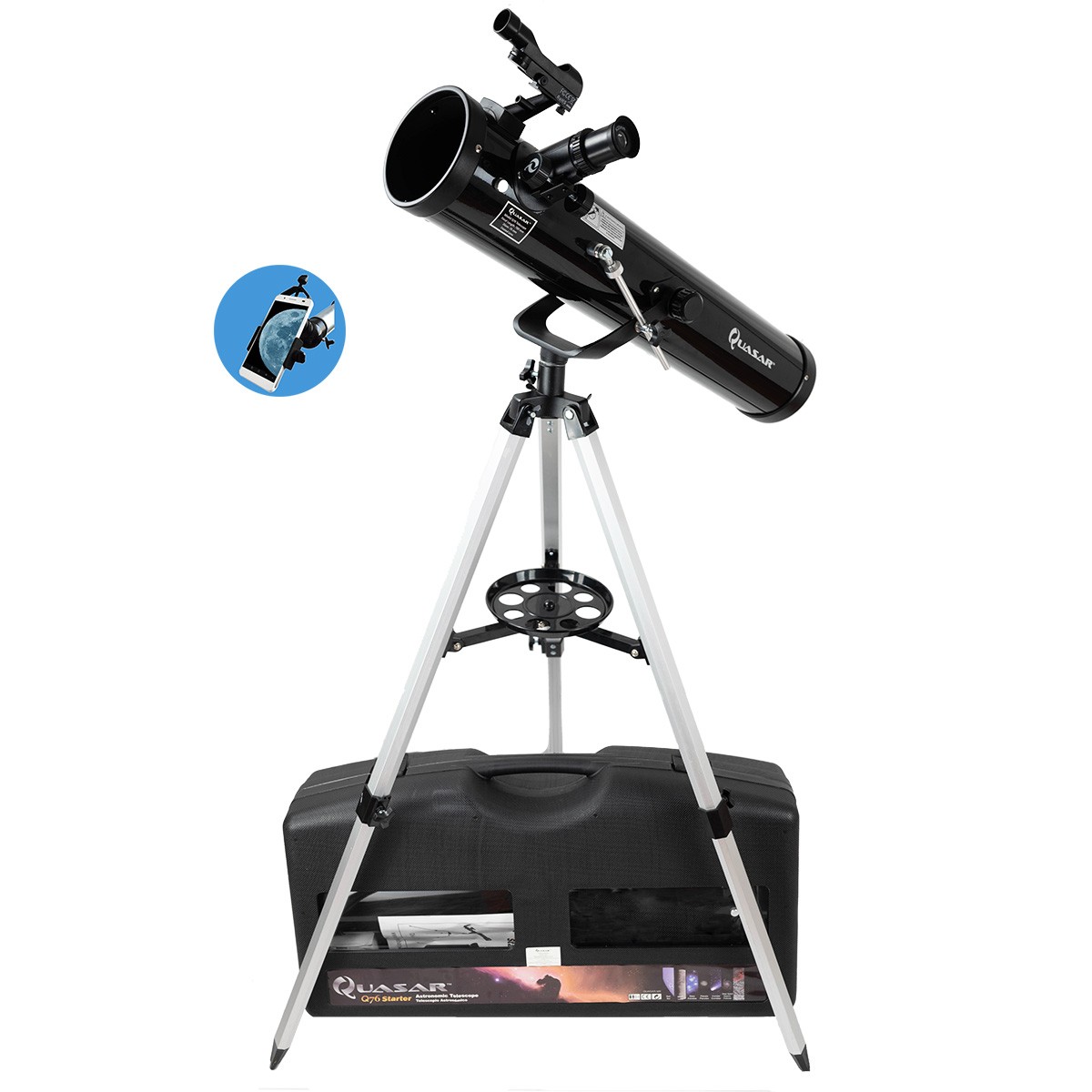 Telescopio Q76 Starter con Adaptador para Smartphone
