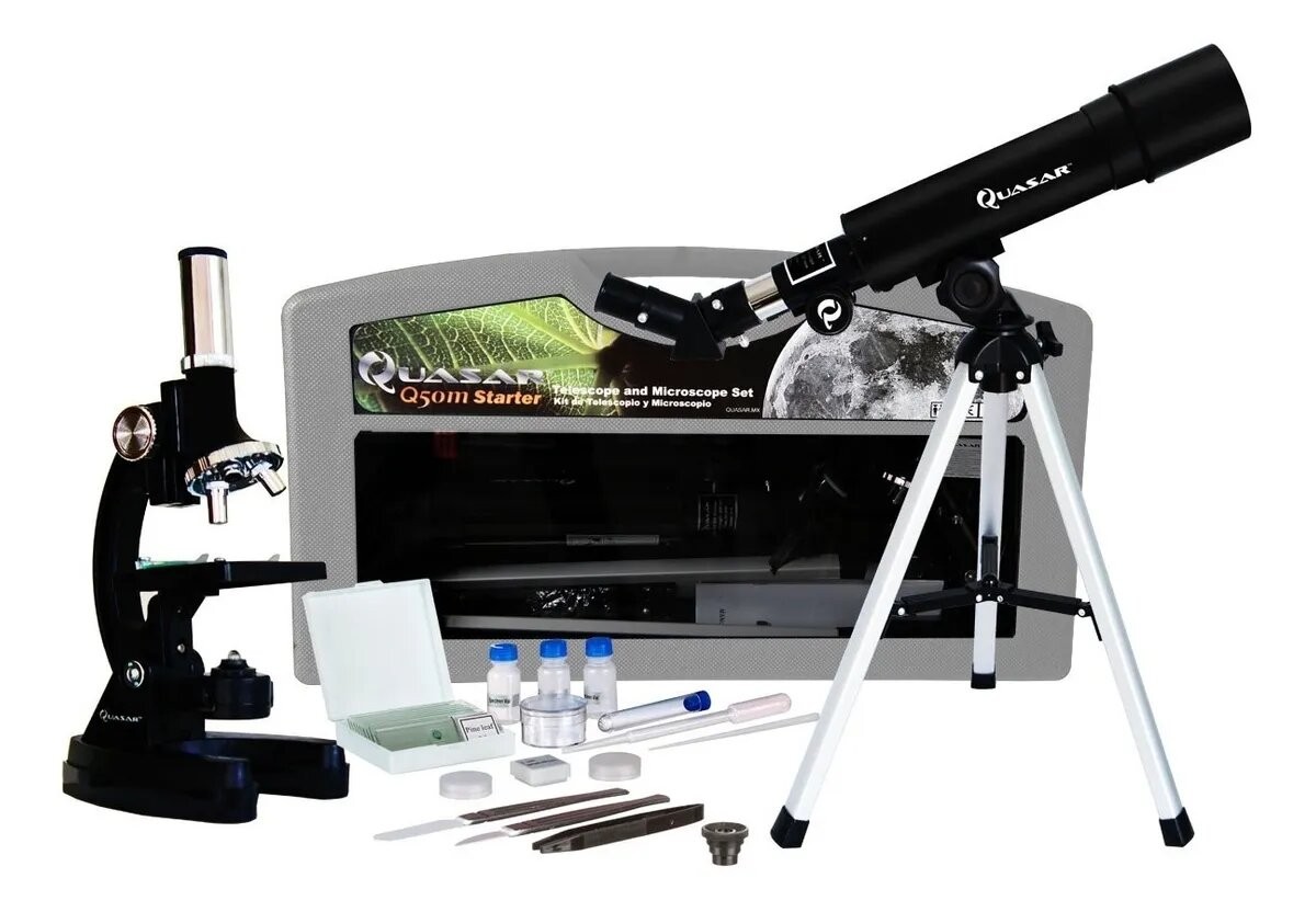 Telescopio Y Microscopio Q50m Con Maleta