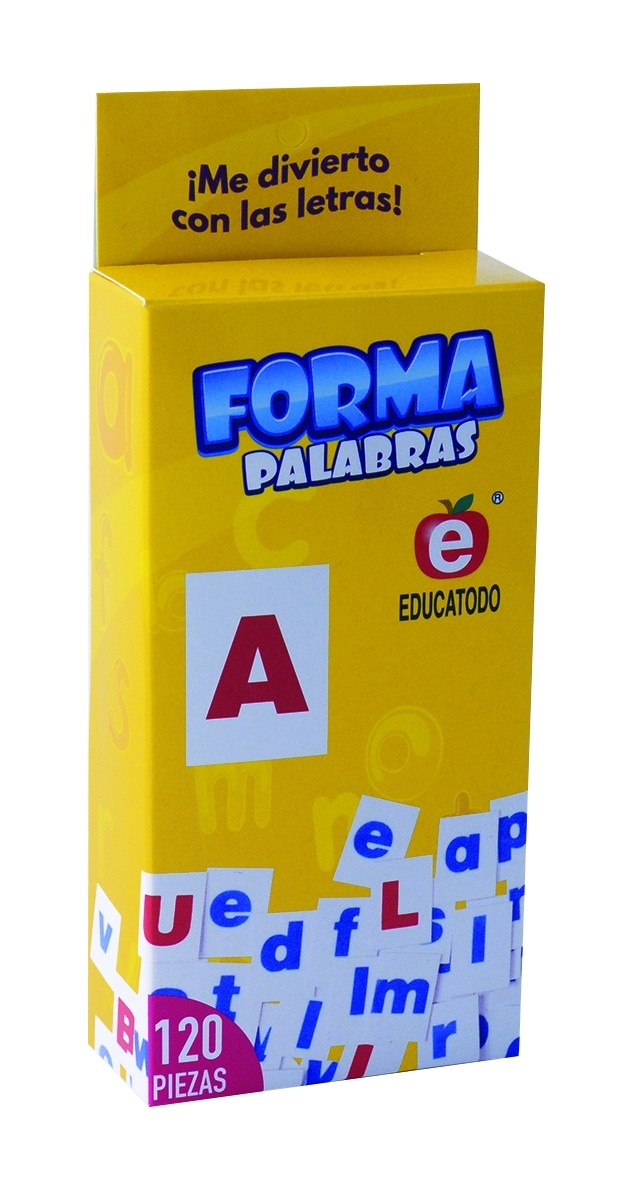 FORMA PALABRAS 120 PIEZAS DE 2.4 X 3.2 CM