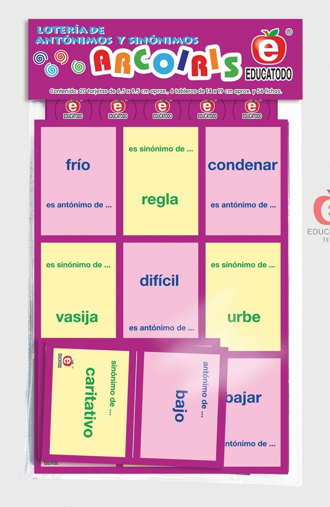 LOTERIA ARCOIRIS ANTONIMOS Y SINONIMOS