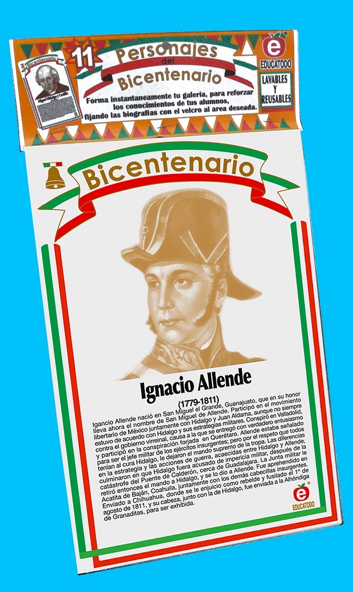 PERSONAJES INDEPENDENCIA CON 11 PIEZAS 30 X 20 CM