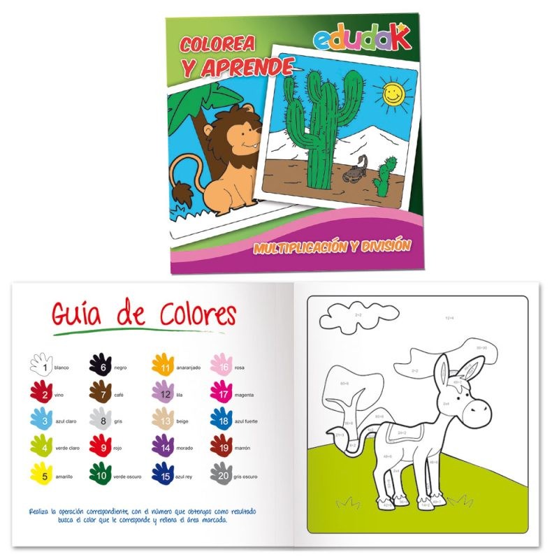 H LIBRO COLOREA Y APRENDE MULT Y DIV