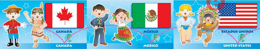 CENEFA DECORATIVA BANDERAS Y TRAJES TIPICOS