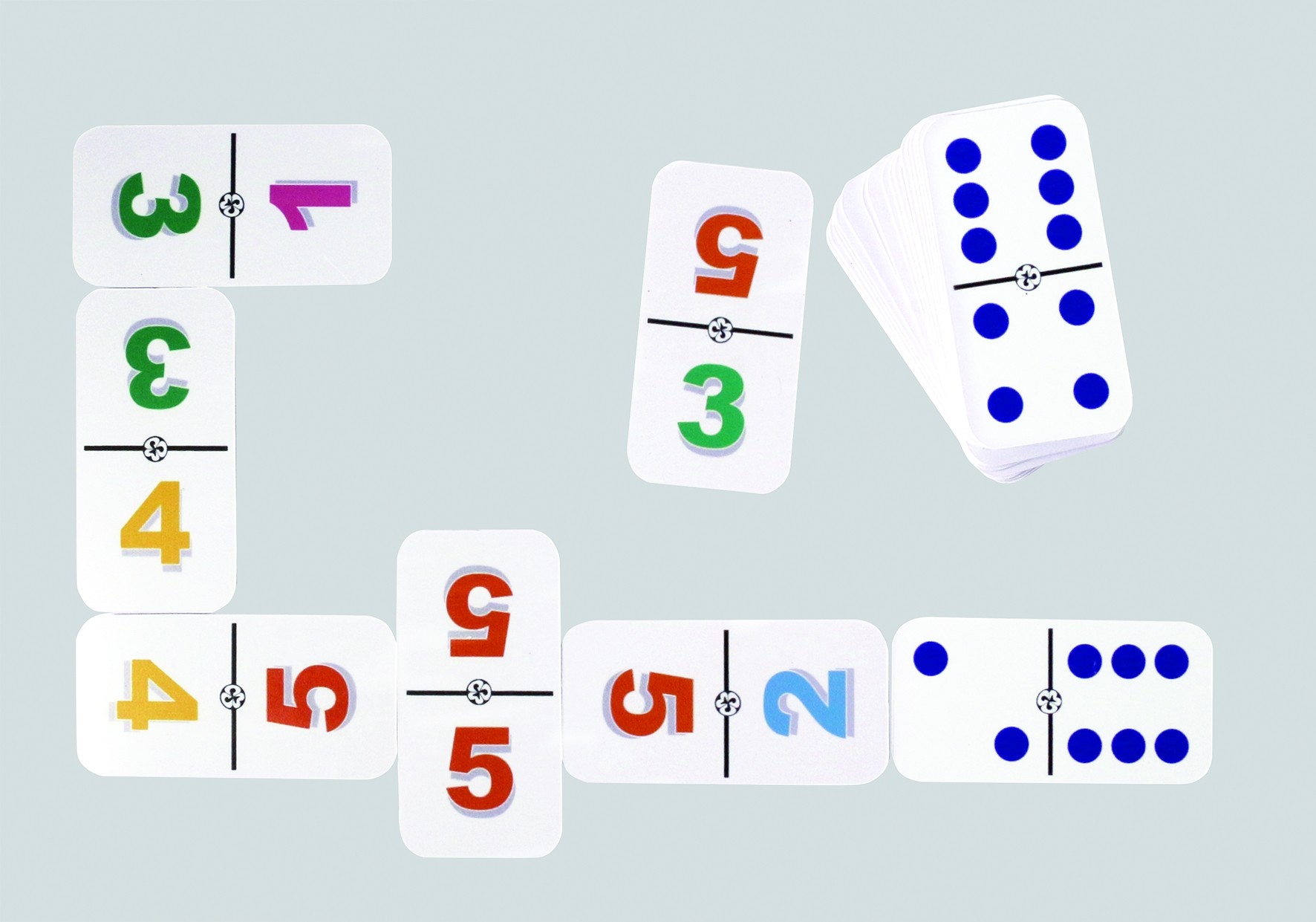 DOMINO TRADICIONAL CON NUMEROS AL REVERSO