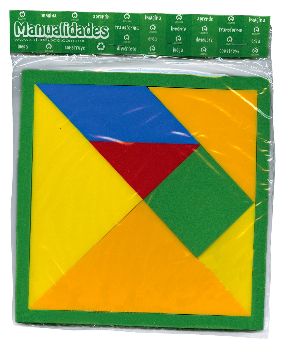 TANGRAM DE FOMY DE 19 X 19 CM Y 8 MM ESP.