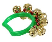 PULSERA DE PLASTICO DOBLE CON CASCABELES